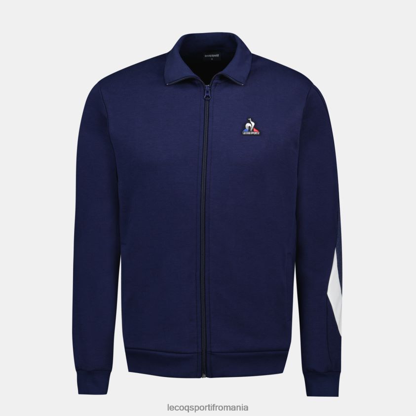 bărbați hanorac cu fermoar albastru 4L4FJF445 Le Coq Sportif îmbrăcăminte