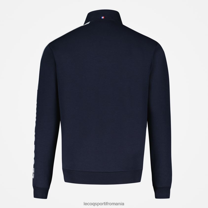 bărbați hanorac cu fermoar albastru 4L4FJF459 Le Coq Sportif îmbrăcăminte