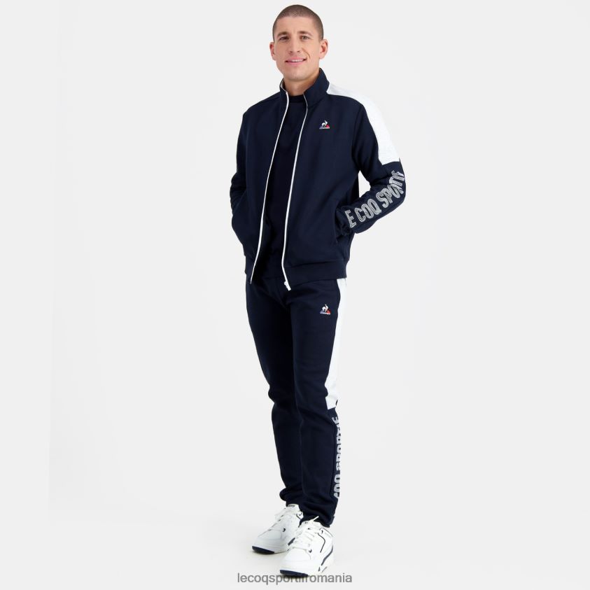 bărbați hanorac cu fermoar albastru 4L4FJF459 Le Coq Sportif îmbrăcăminte