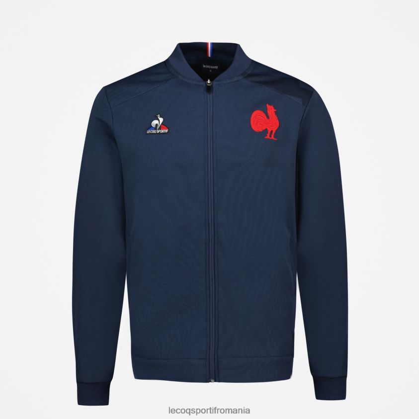 bărbați hanorac cu fermoar albastru 4L4FJF474 Le Coq Sportif îmbrăcăminte