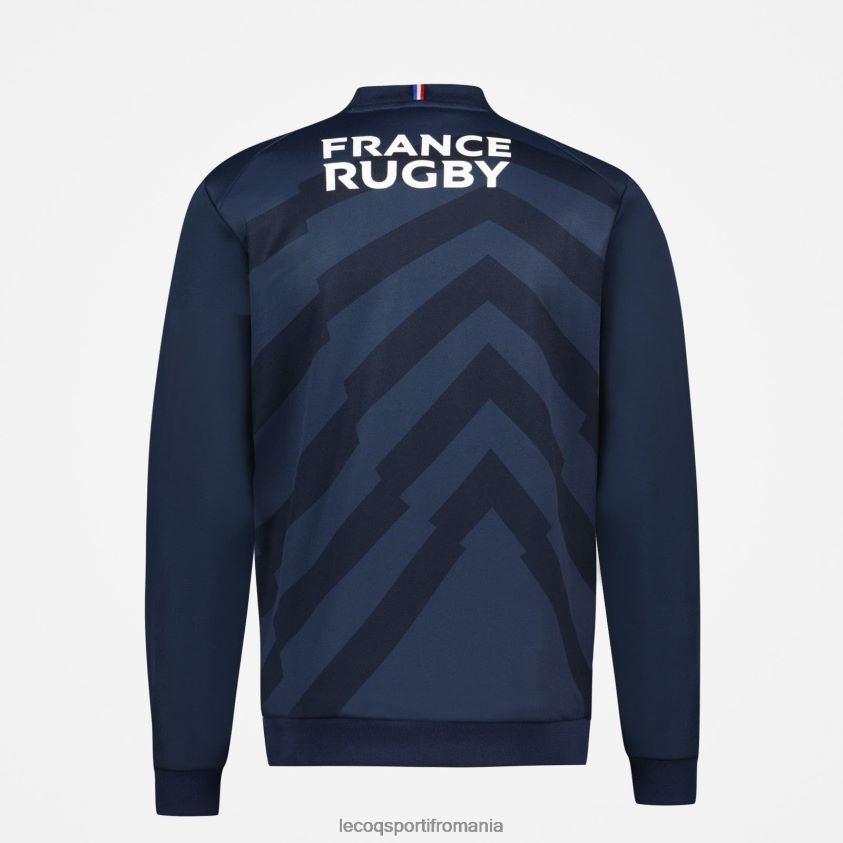 bărbați hanorac cu fermoar albastru 4L4FJF474 Le Coq Sportif îmbrăcăminte