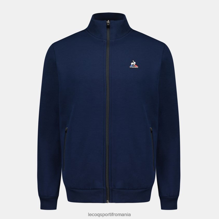 bărbați hanorac cu fermoar albastru 4L4FJF52 Le Coq Sportif îmbrăcăminte