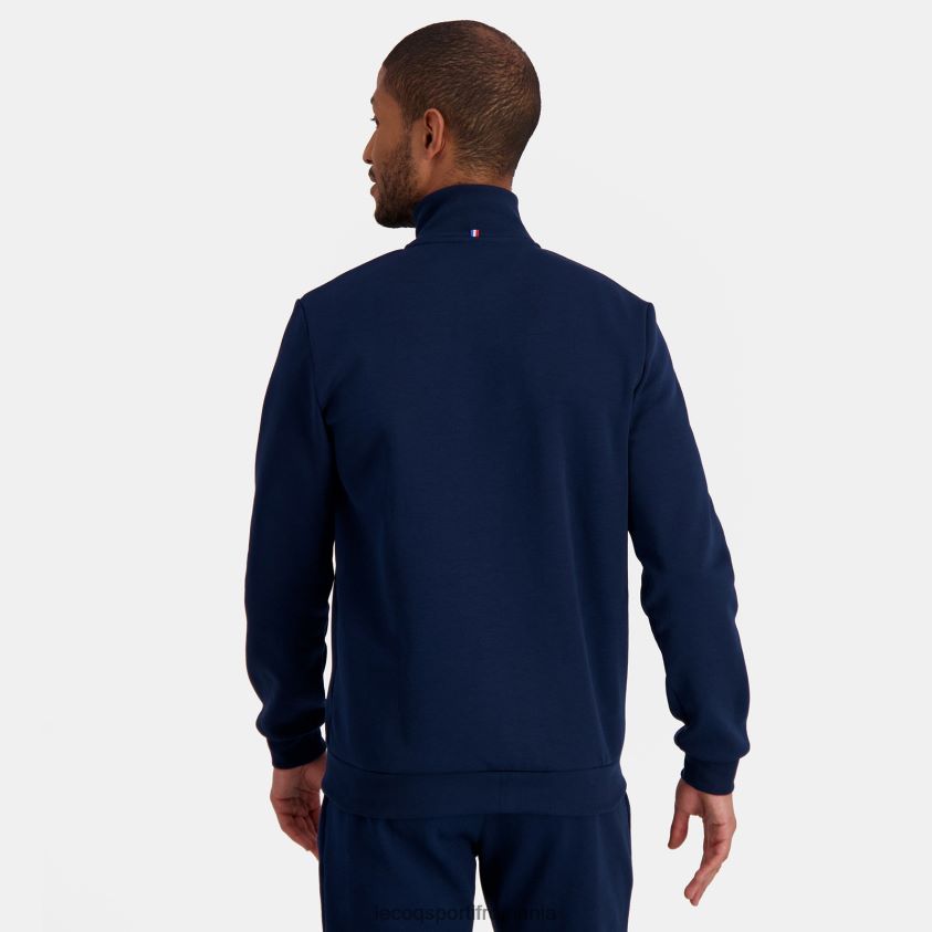 bărbați hanorac cu fermoar albastru 4L4FJF52 Le Coq Sportif îmbrăcăminte