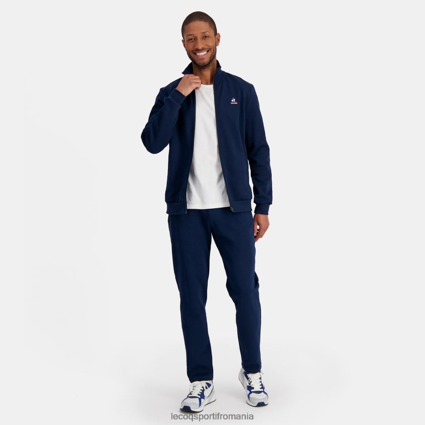 bărbați hanorac cu fermoar albastru 4L4FJF52 Le Coq Sportif îmbrăcăminte