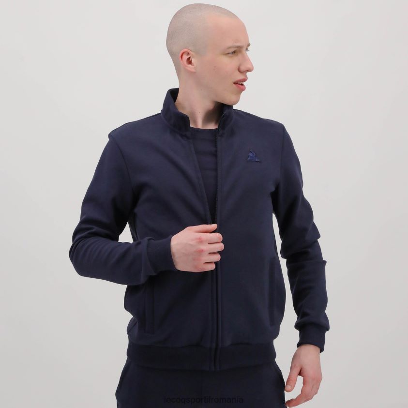 bărbați hanorac cu fermoar albastru 4L4FJF77 Le Coq Sportif îmbrăcăminte