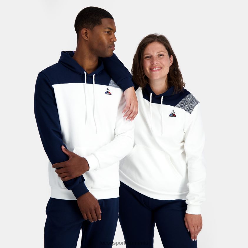 bărbați hanorac cu glugă alb 4L4FJF20 Le Coq Sportif îmbrăcăminte