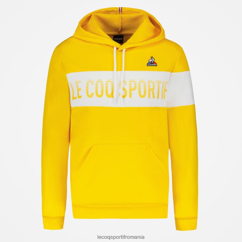bărbați hanorac cu glugă galben 4L4FJF438 Le Coq Sportif îmbrăcăminte