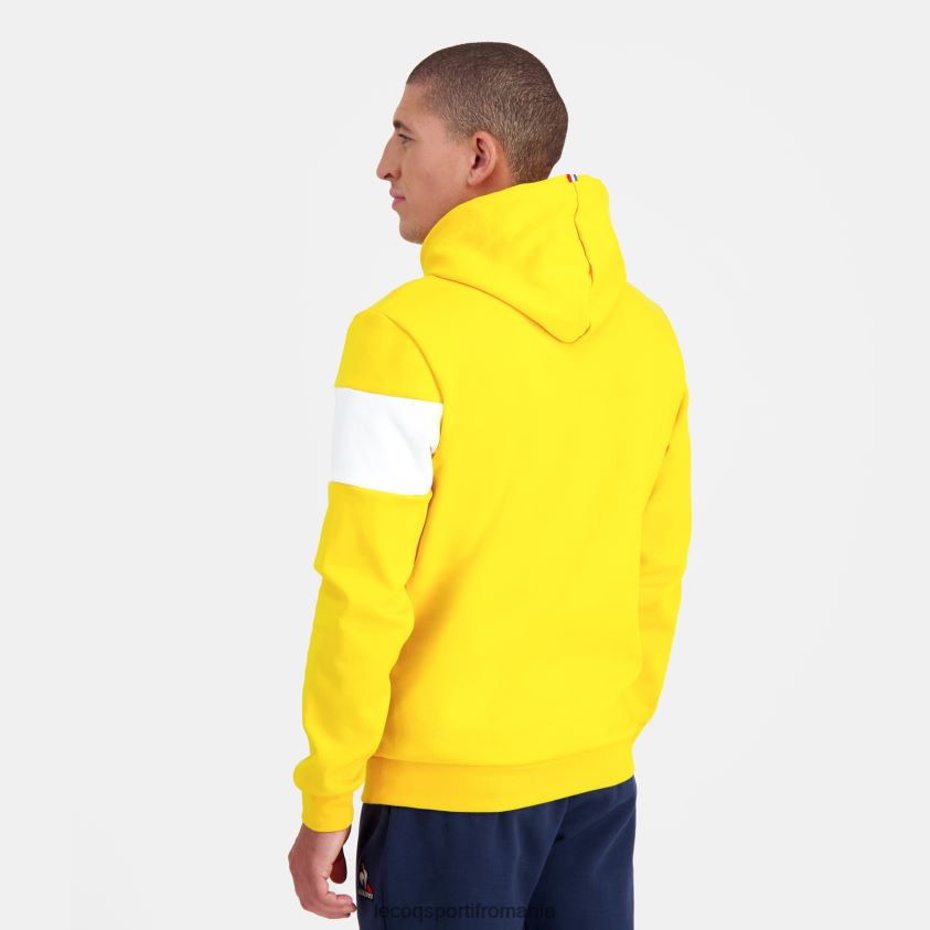 bărbați hanorac cu glugă galben 4L4FJF438 Le Coq Sportif îmbrăcăminte
