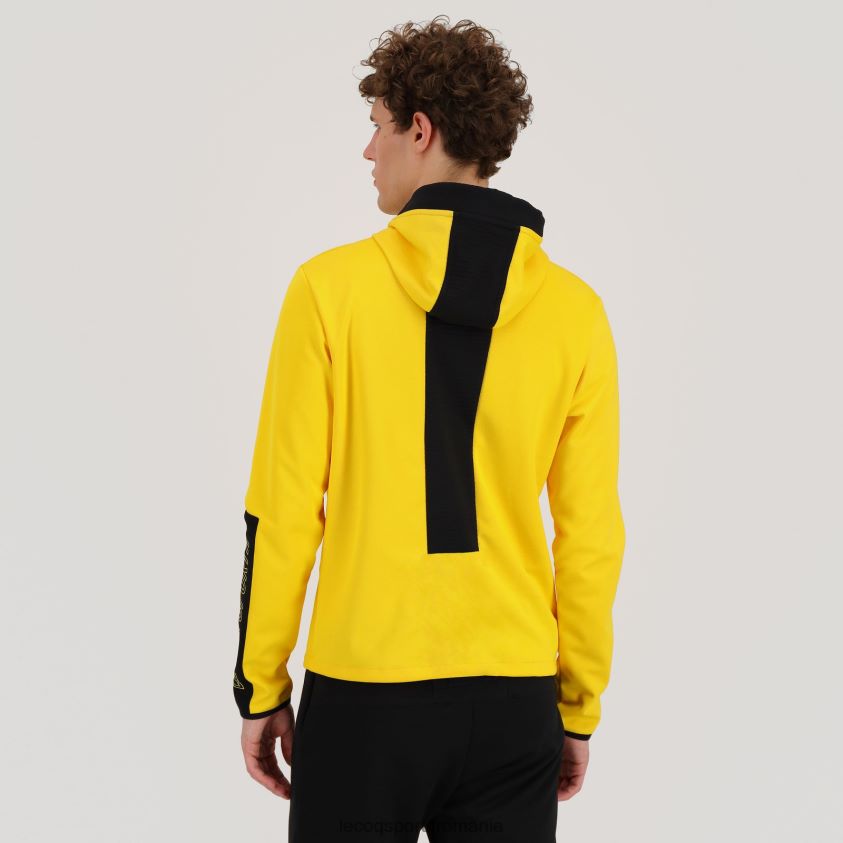 bărbați hanorac cu glugă galben 4L4FJF451 Le Coq Sportif îmbrăcăminte