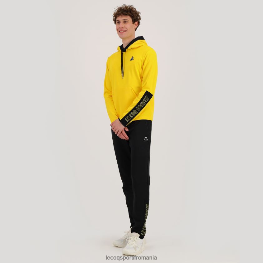 bărbați hanorac cu glugă galben 4L4FJF451 Le Coq Sportif îmbrăcăminte