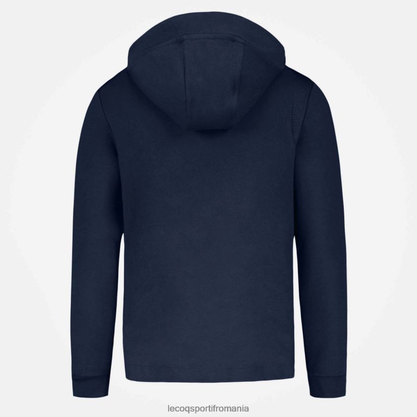 bărbați hanorac cu glugă și fermoar albastru 4L4FJF69 Le Coq Sportif îmbrăcăminte