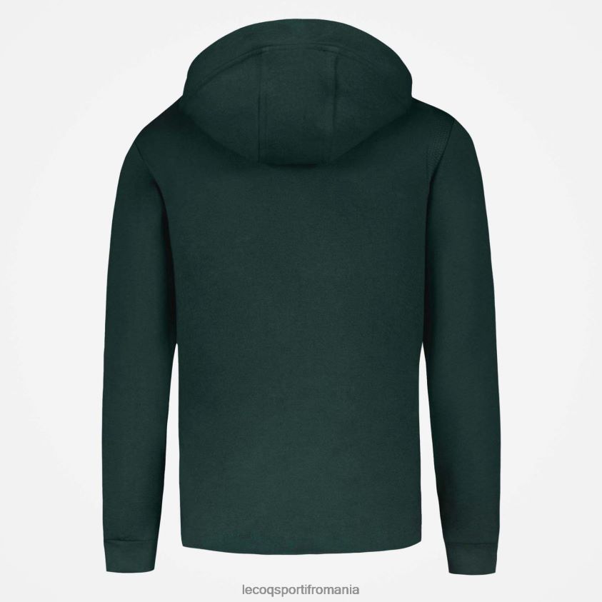 bărbați hanorac cu glugă și fermoar verde 4L4FJF462 Le Coq Sportif îmbrăcăminte