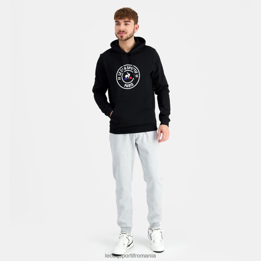bărbați hanorac cu glugă negru 4L4FJF44 Le Coq Sportif îmbrăcăminte