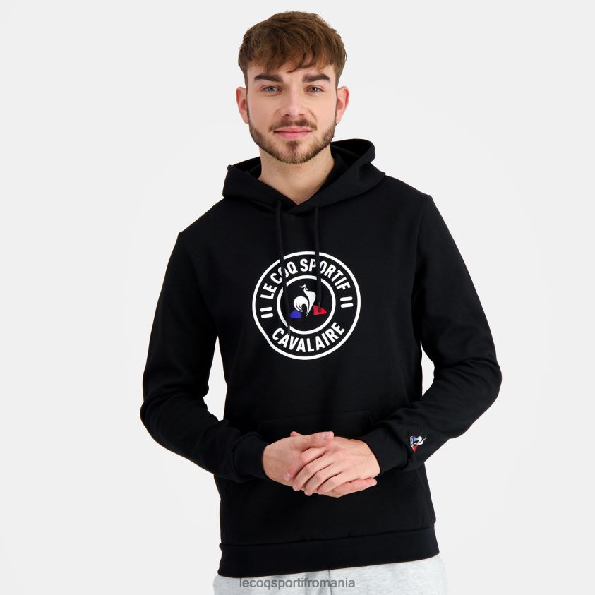 bărbați hanorac cu glugă negru 4L4FJF45 Le Coq Sportif îmbrăcăminte