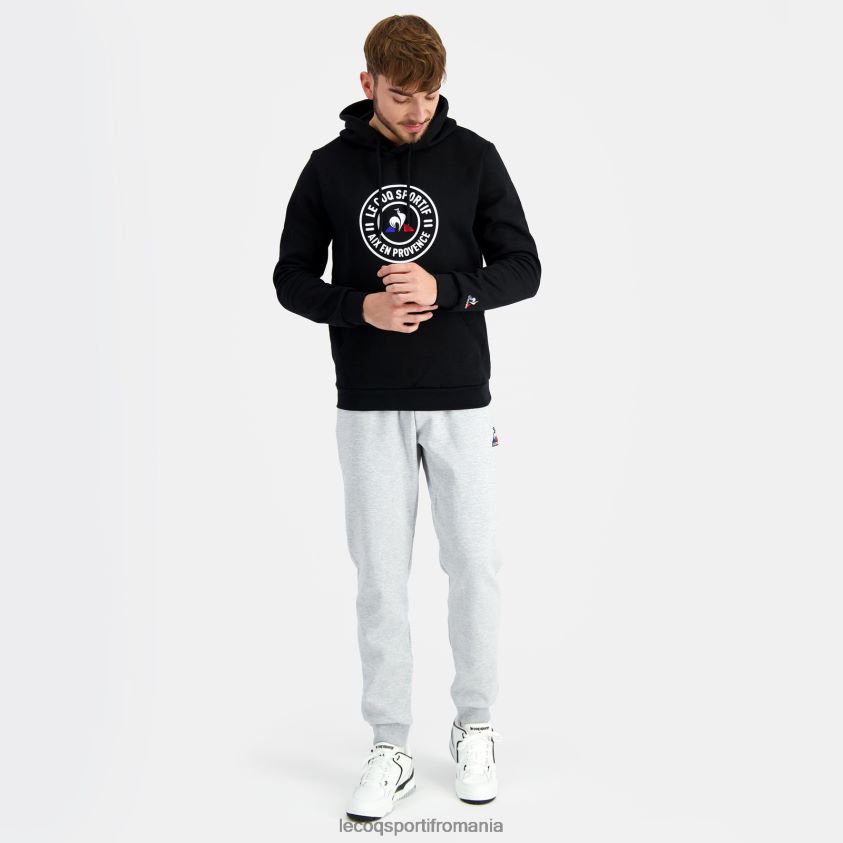 bărbați hanorac cu glugă negru 4L4FJF46 Le Coq Sportif îmbrăcăminte