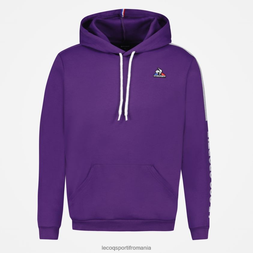 bărbați hanorac cu glugă violet 4L4FJF442 Le Coq Sportif îmbrăcăminte