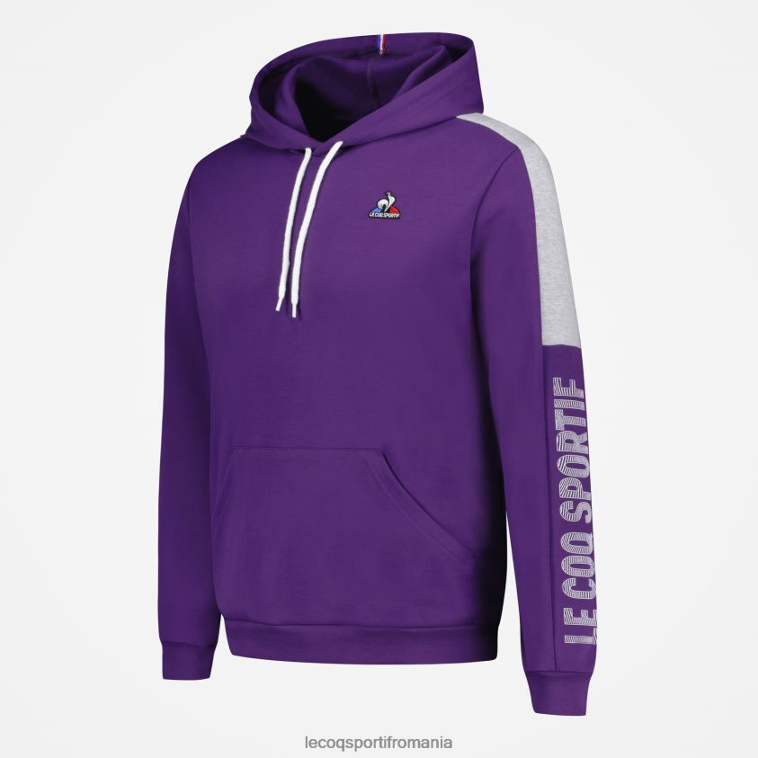 bărbați hanorac cu glugă violet 4L4FJF442 Le Coq Sportif îmbrăcăminte