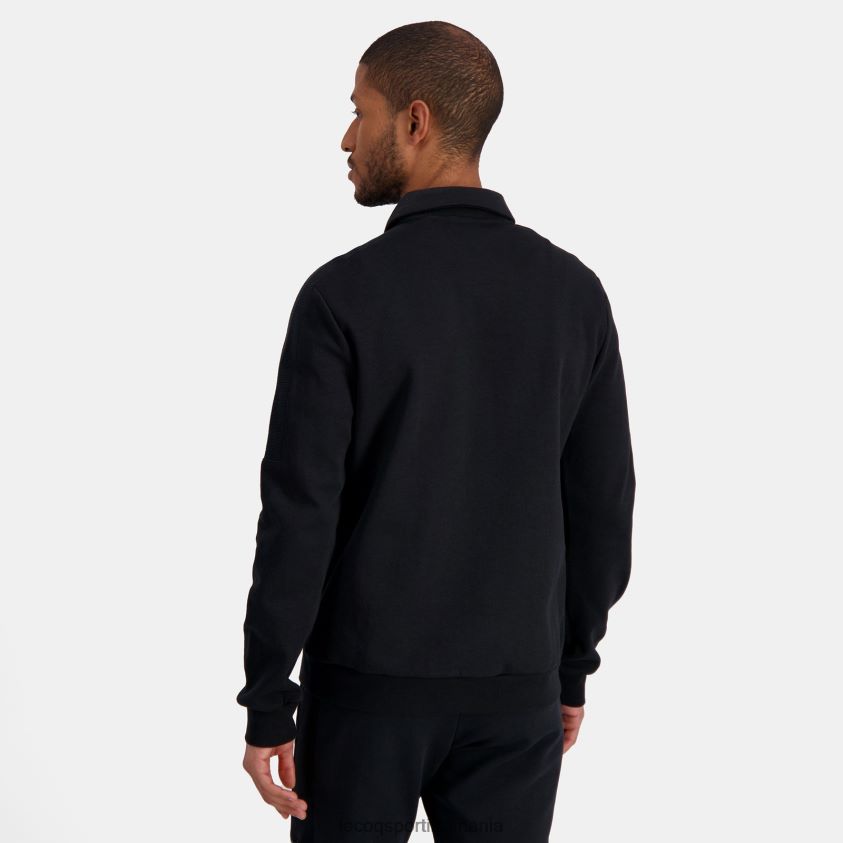 bărbați hanorac negru cu fermoar 4L4FJF489 Le Coq Sportif îmbrăcăminte