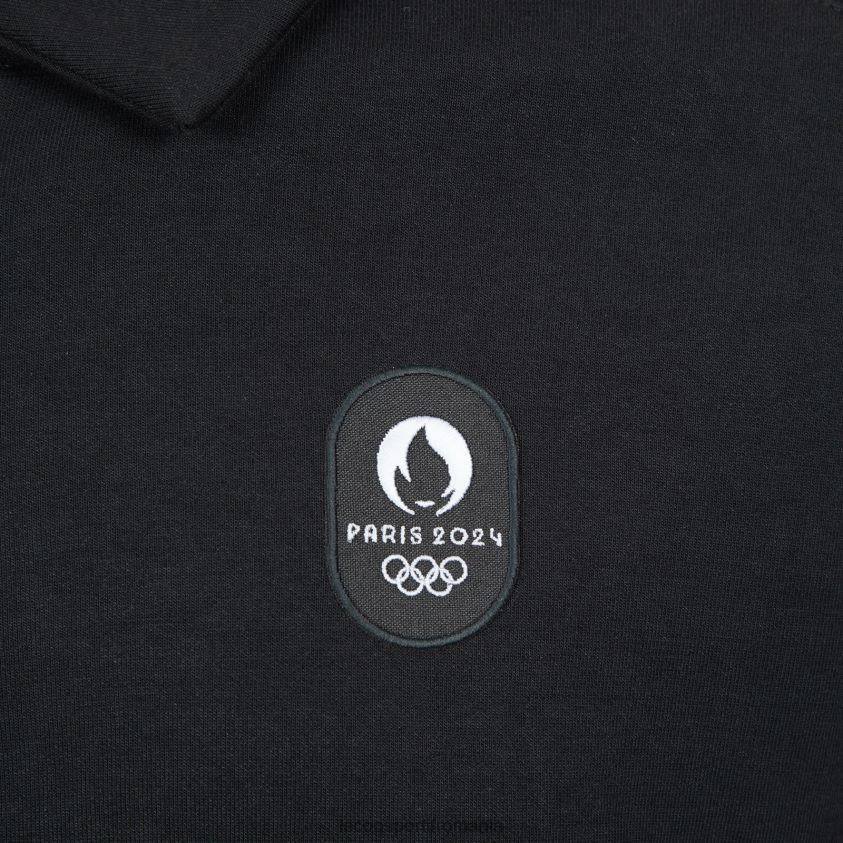 bărbați hanorac negru cu fermoar 4L4FJF489 Le Coq Sportif îmbrăcăminte