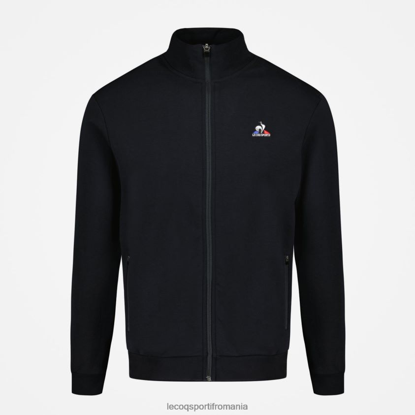 bărbați hanorac negru cu fermoar 4L4FJF51 Le Coq Sportif îmbrăcăminte