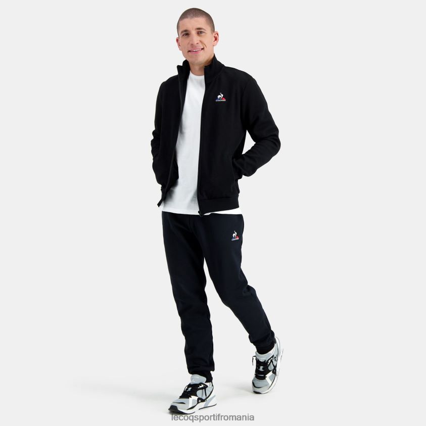 bărbați hanorac negru cu fermoar 4L4FJF58 Le Coq Sportif îmbrăcăminte
