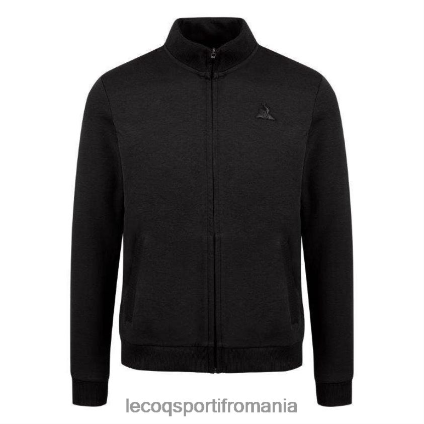 bărbați hanorac negru cu fermoar 4L4FJF78 Le Coq Sportif îmbrăcăminte