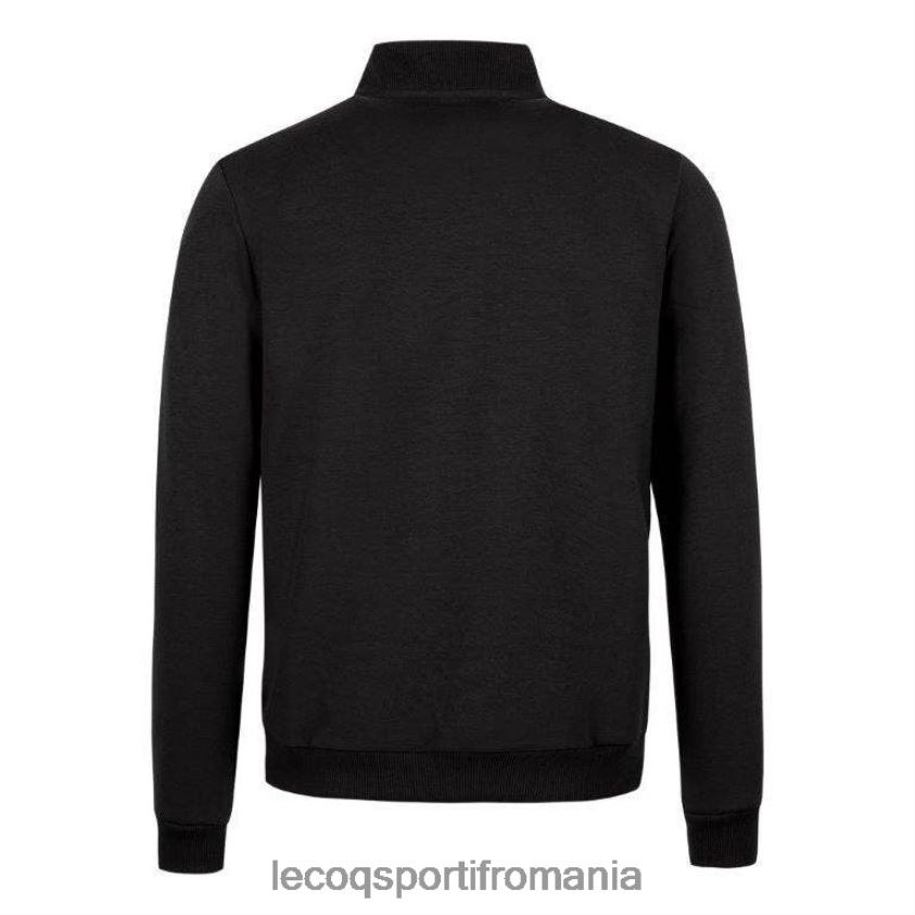 bărbați hanorac negru cu fermoar 4L4FJF78 Le Coq Sportif îmbrăcăminte