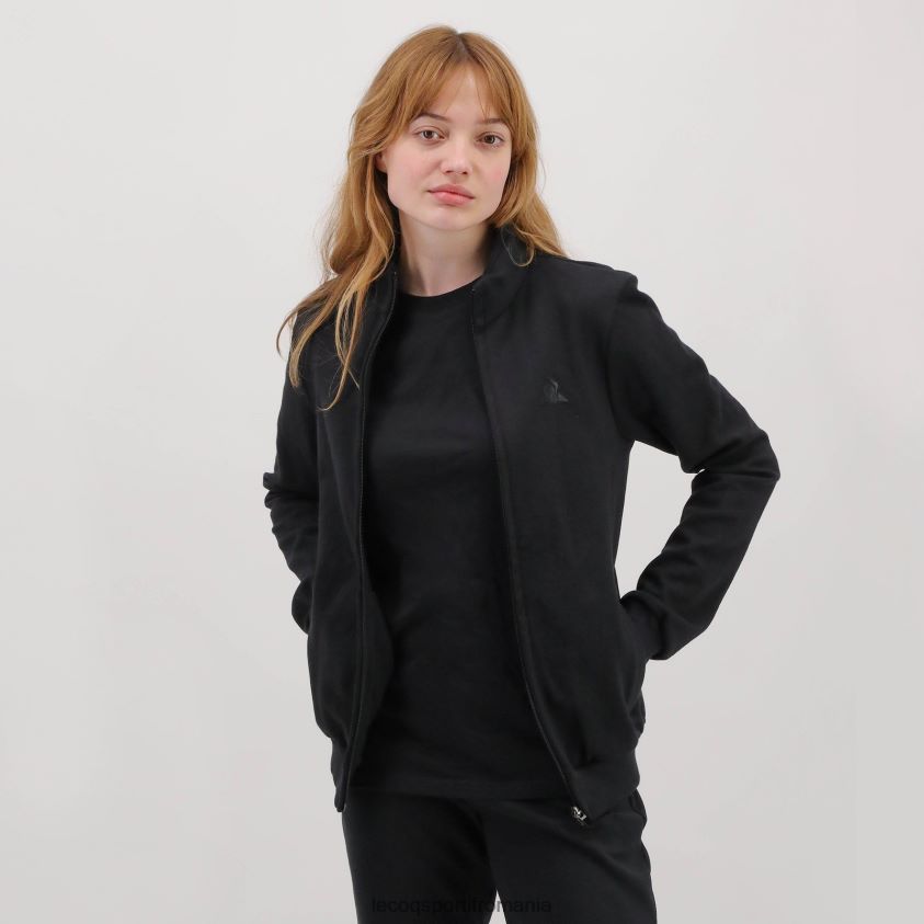 bărbați hanorac negru cu fermoar 4L4FJF78 Le Coq Sportif îmbrăcăminte
