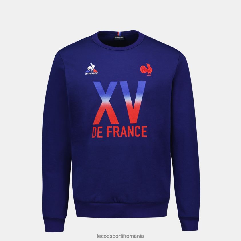 bărbați hanorac - xv de france blue 4L4FJF5 Le Coq Sportif îmbrăcăminte