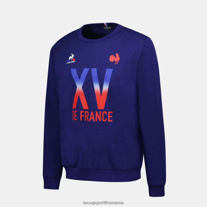 bărbați hanorac - xv de france blue 4L4FJF5 Le Coq Sportif îmbrăcăminte