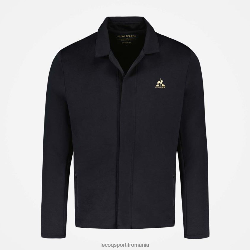 bărbați jacheta neagra cu fermoar 4L4FJF73 Le Coq Sportif îmbrăcăminte