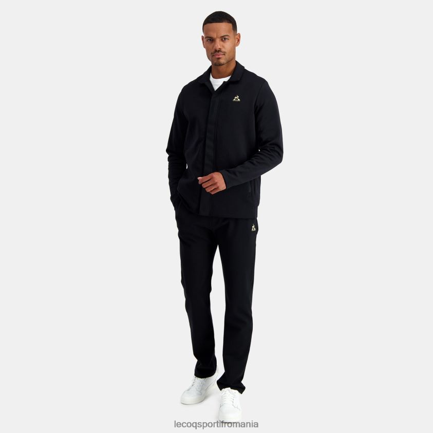 bărbați jacheta neagra cu fermoar 4L4FJF73 Le Coq Sportif îmbrăcăminte