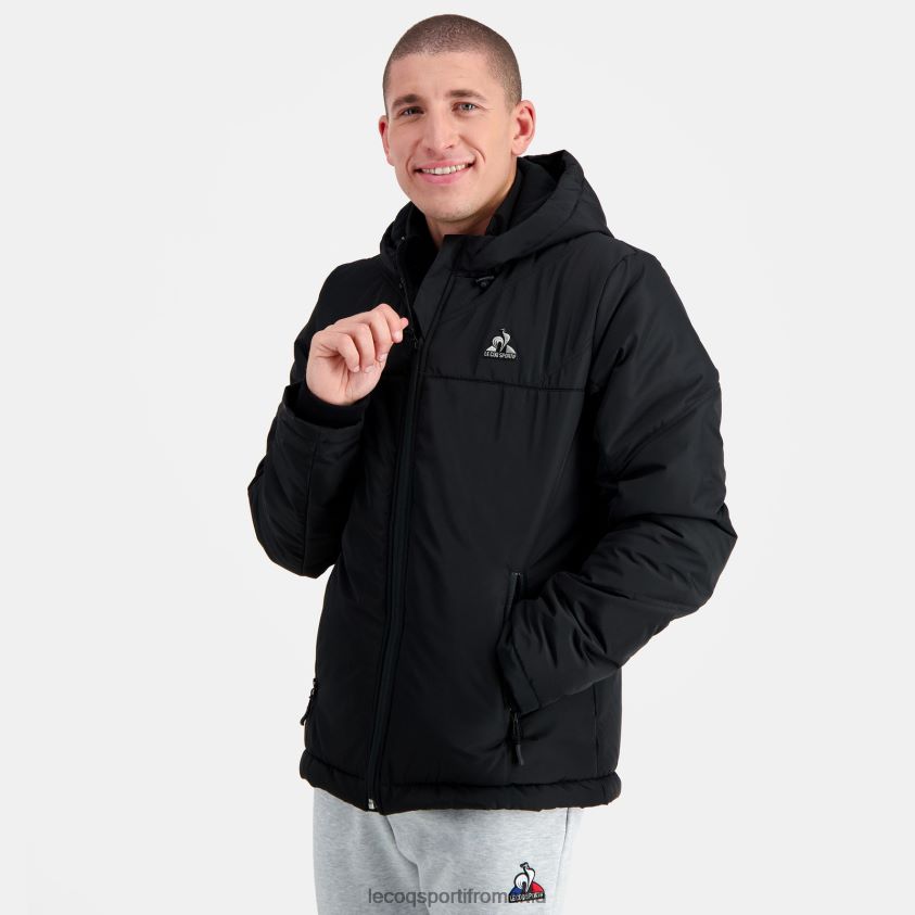 bărbați jacheta neagra 4L4FJF480 Le Coq Sportif îmbrăcăminte