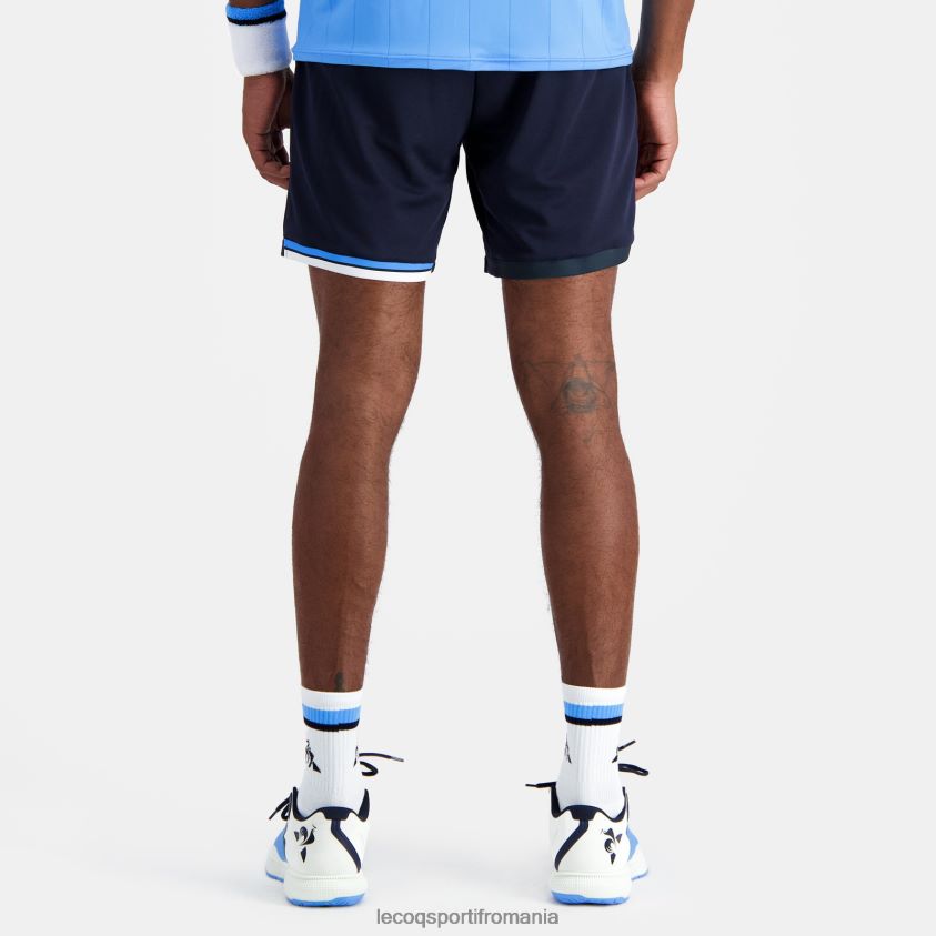 bărbați pantaloni scurți albaștri 4L4FJF229 Le Coq Sportif îmbrăcăminte