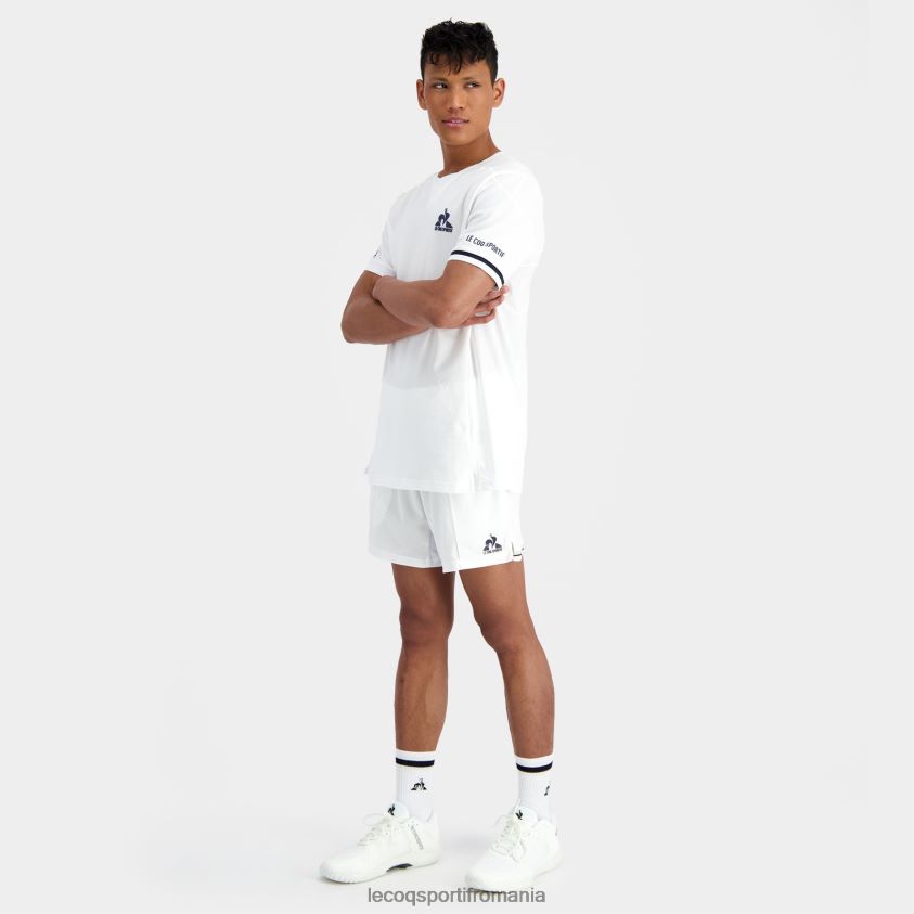 bărbați pantaloni scurți albi 4L4FJF228 Le Coq Sportif îmbrăcăminte