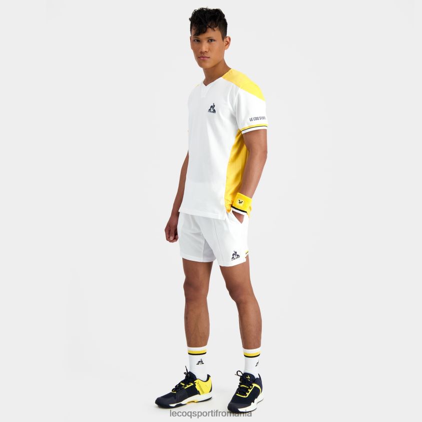 bărbați pantaloni scurți albi 4L4FJF230 Le Coq Sportif îmbrăcăminte