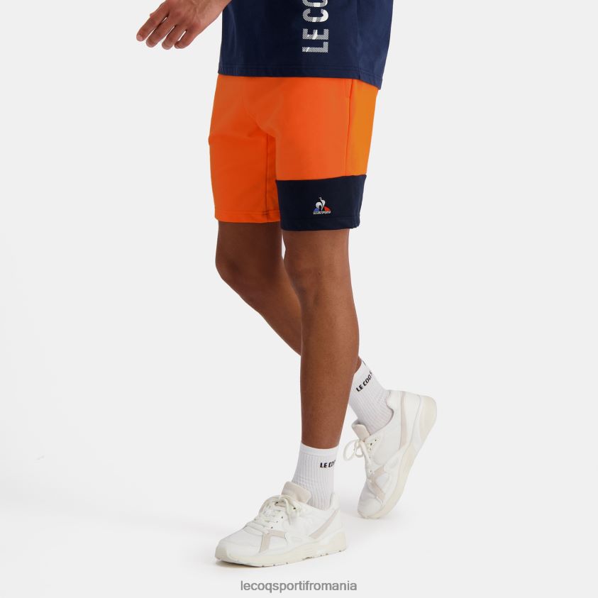 bărbați pantaloni scurți portocalii 4L4FJF231 Le Coq Sportif îmbrăcăminte