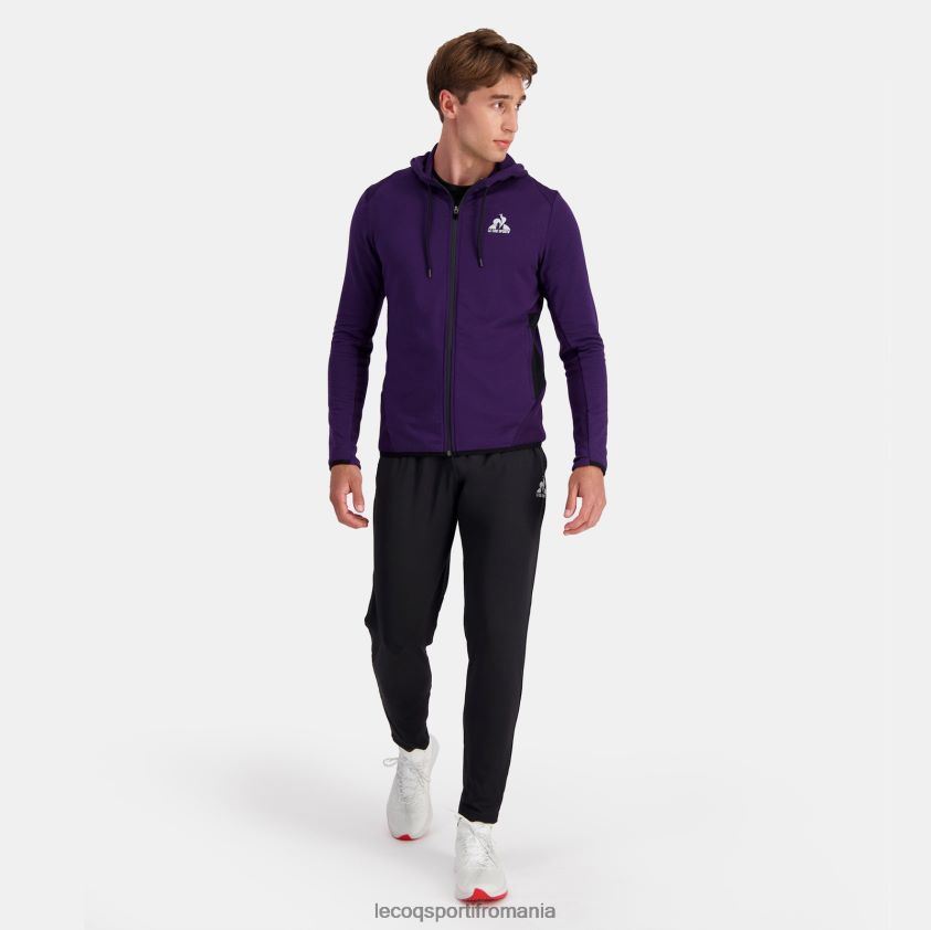 bărbați pantaloni de moda negri 4L4FJF82 Le Coq Sportif îmbrăcăminte