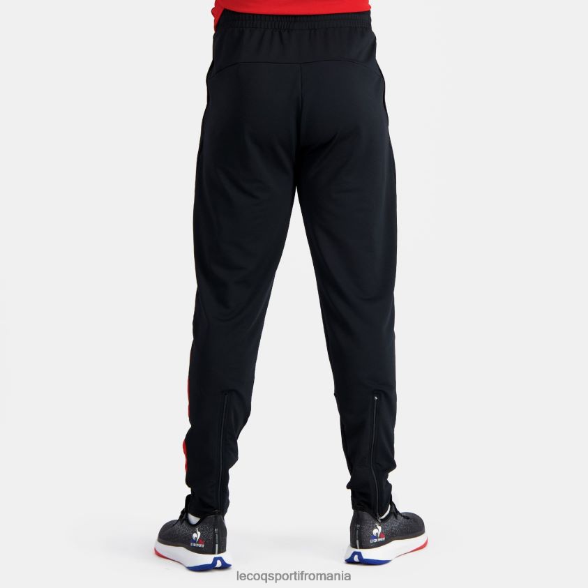 bărbați pantaloni de moda negri 4L4FJF86 Le Coq Sportif îmbrăcăminte
