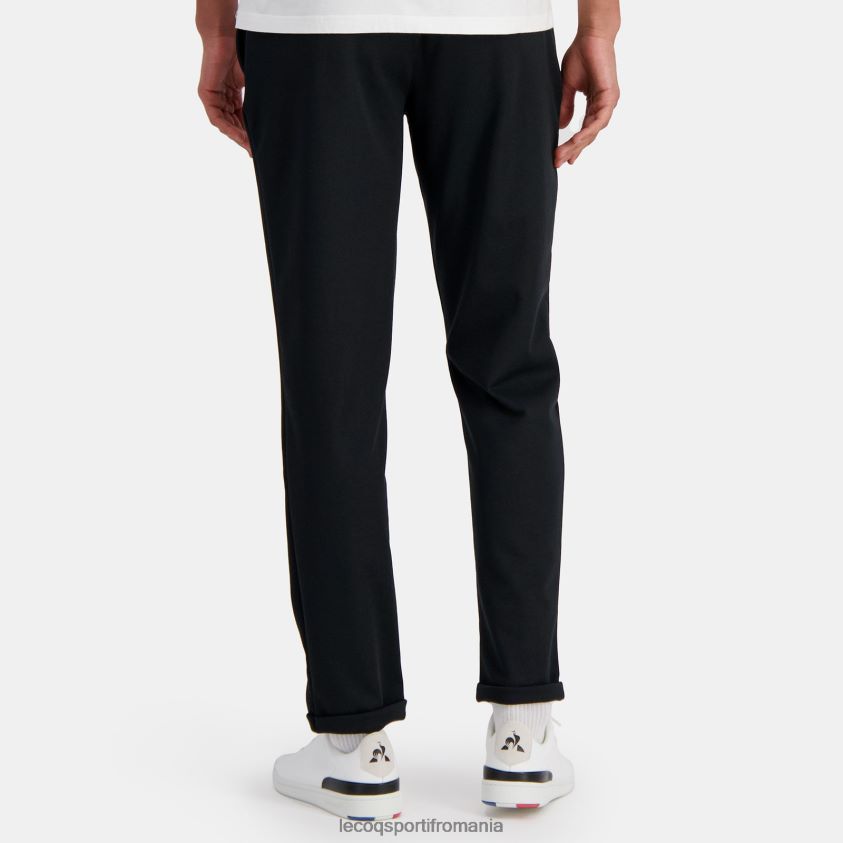 bărbați pantaloni de moda negri 4L4FJF98 Le Coq Sportif îmbrăcăminte