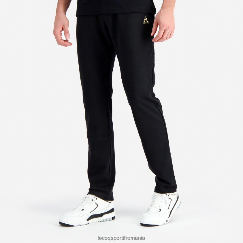 bărbați pantaloni negri 4L4FJF112 Le Coq Sportif îmbrăcăminte