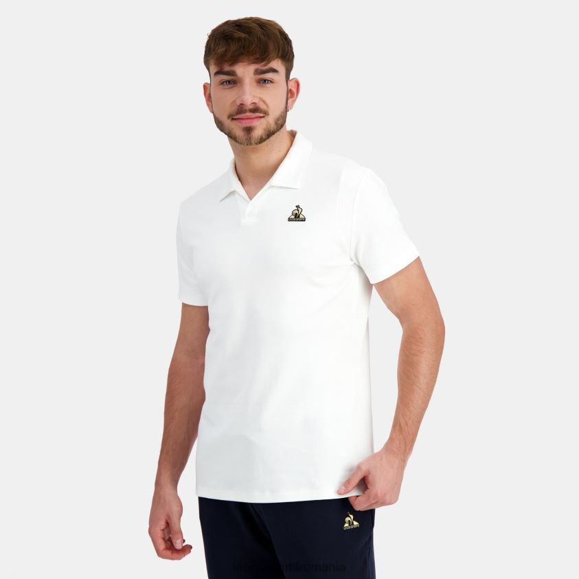 bărbați polo din bumbac alb 4L4FJF128 Le Coq Sportif îmbrăcăminte