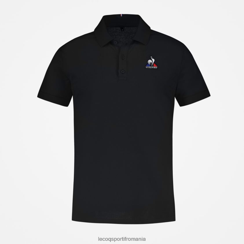 bărbați polo negru 4L4FJF127 Le Coq Sportif îmbrăcăminte