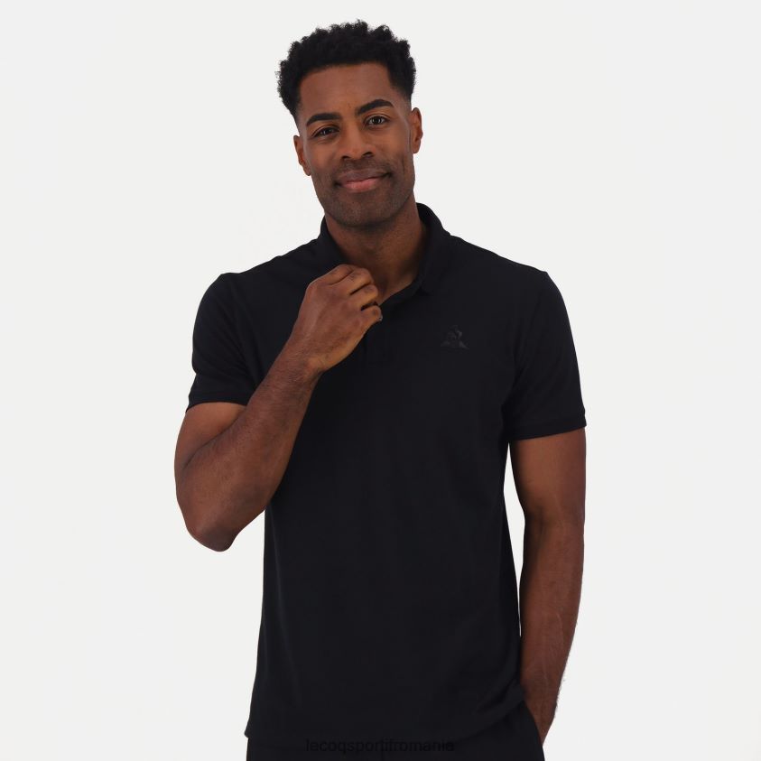 bărbați polo negru 4L4FJF129 Le Coq Sportif îmbrăcăminte