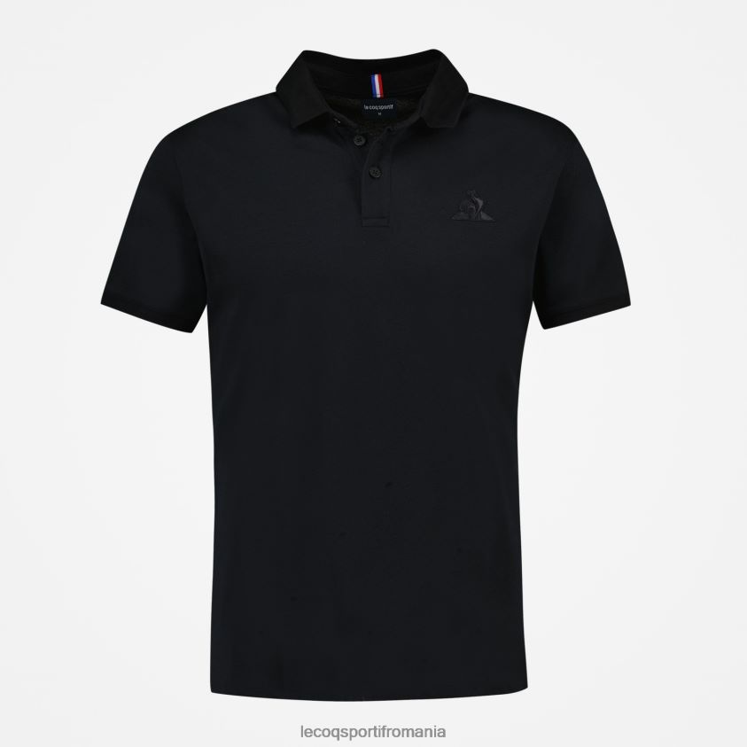 bărbați polo negru 4L4FJF129 Le Coq Sportif îmbrăcăminte