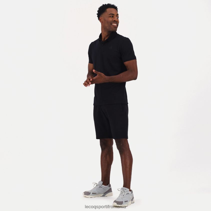 bărbați polo negru 4L4FJF129 Le Coq Sportif îmbrăcăminte