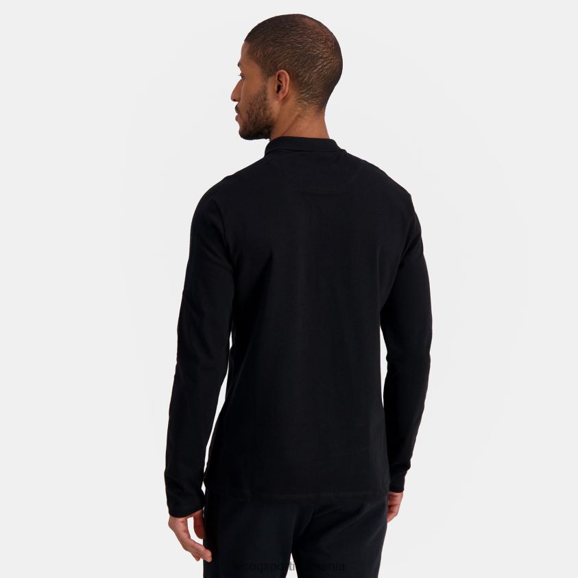 bărbați polo negru 4L4FJF487 Le Coq Sportif îmbrăcăminte