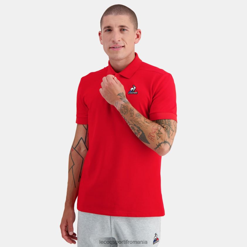 bărbați polo roșu 4L4FJF126 Le Coq Sportif îmbrăcăminte