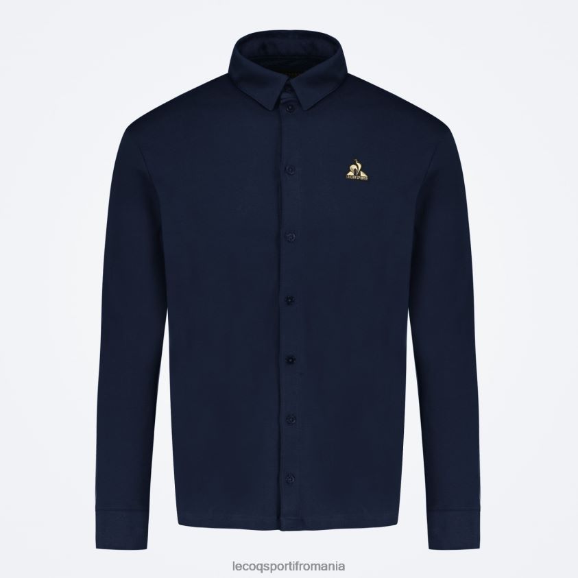 bărbați cămașă albastră 4L4FJF460 Le Coq Sportif îmbrăcăminte