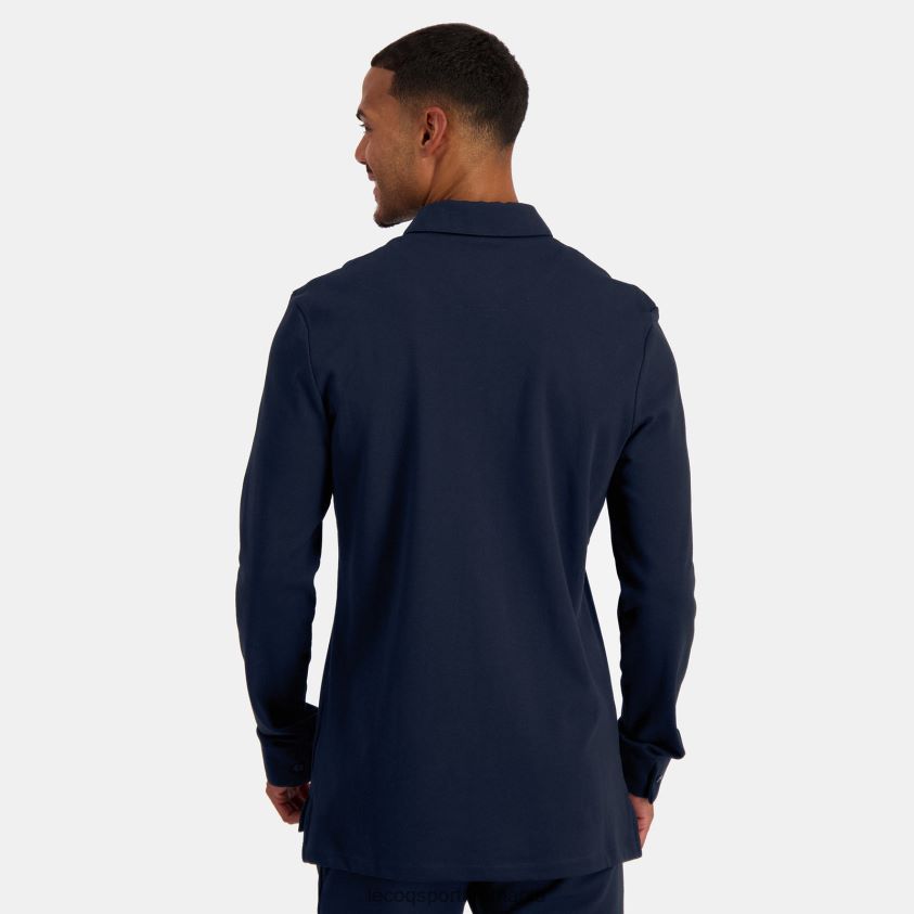 bărbați cămașă albastră 4L4FJF460 Le Coq Sportif îmbrăcăminte